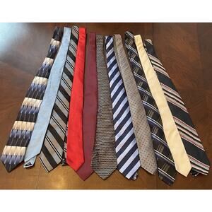 Lot 11 Neckties Mix Quilter Craft Multicolor Pattern Variety Tie Lots